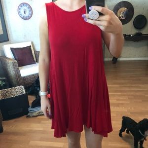 Red Shift Dress